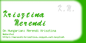 krisztina merendi business card